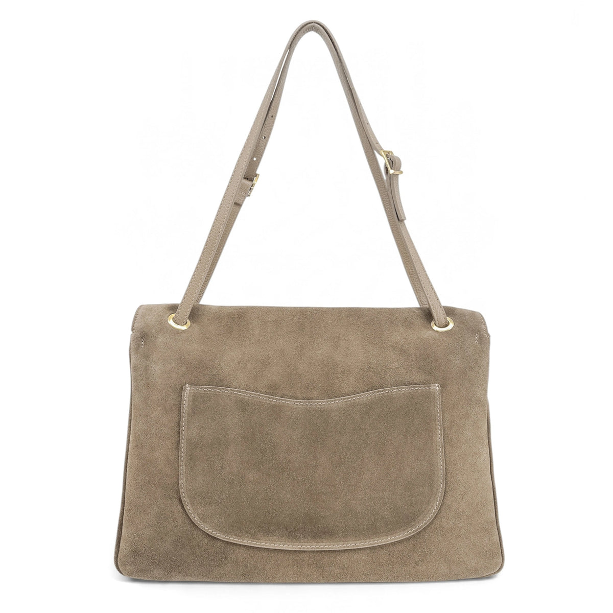 Grand sac besace en daim POPPINS Taupe