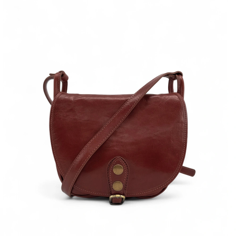 Smooth leather shoulder bag LITTLE VERLAINE Chestnut