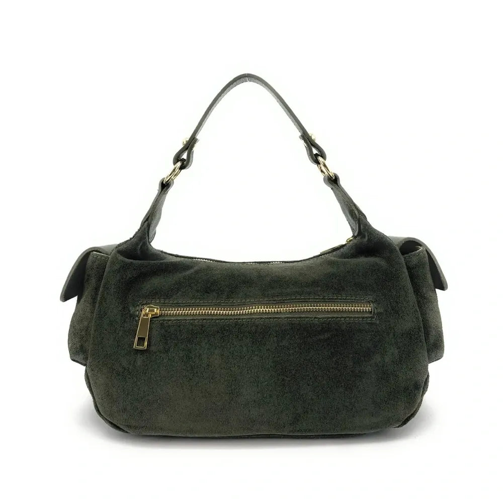 Sac multipoche en croûte de cuir NELLIE Kaki