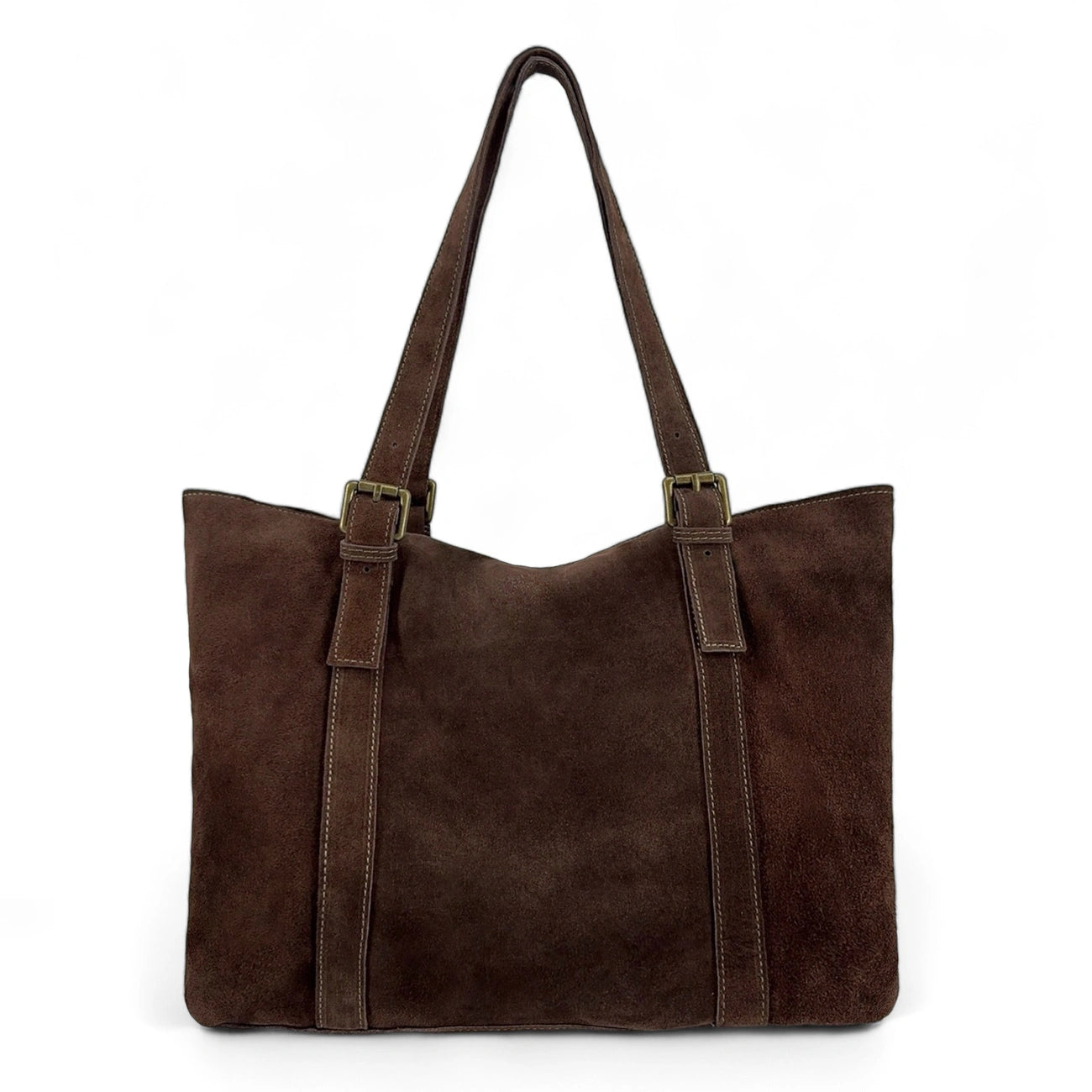 Sac cabas en daim TOKYO Marron chocolat