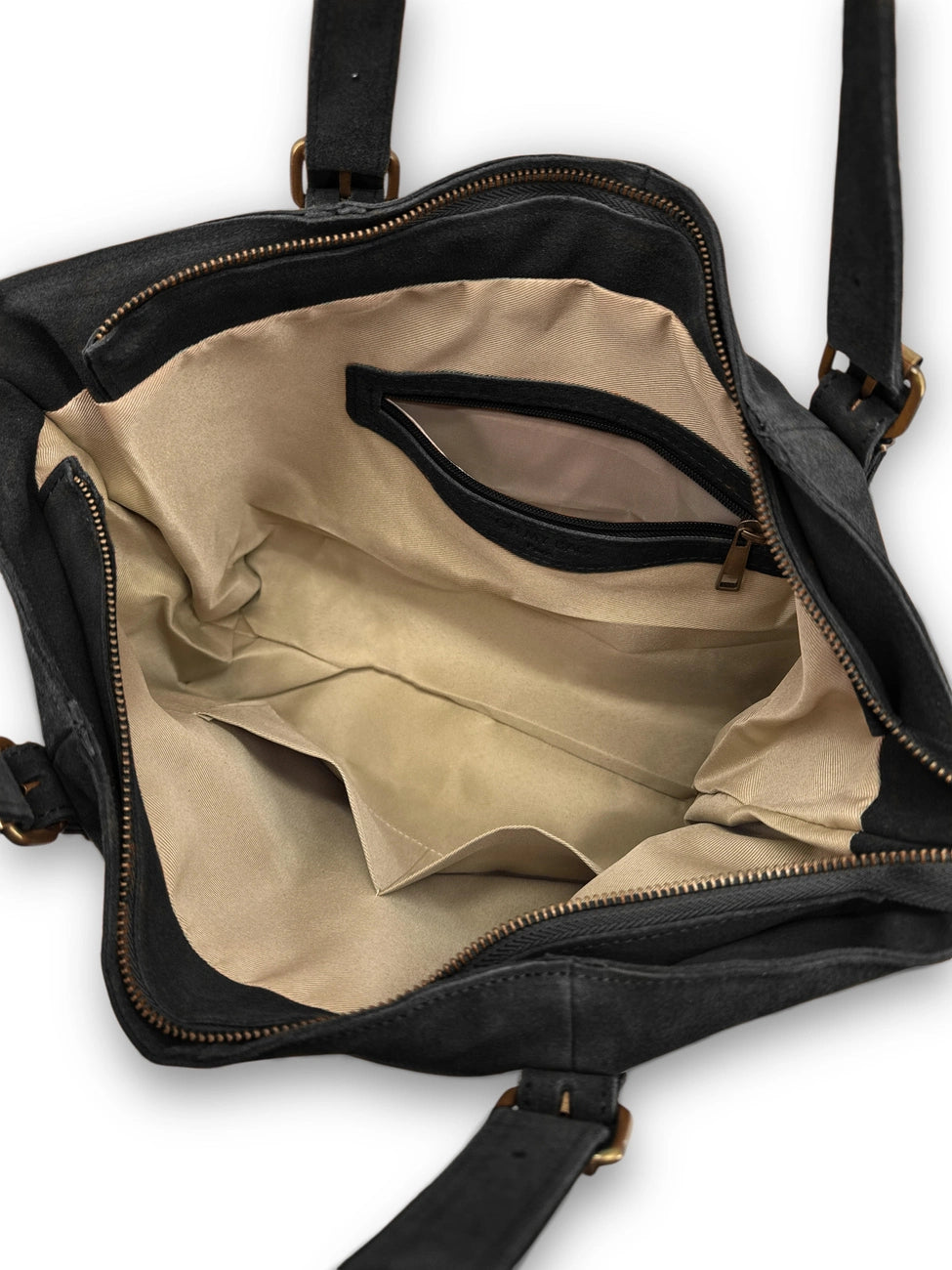 TOKYO suede tote bag Black