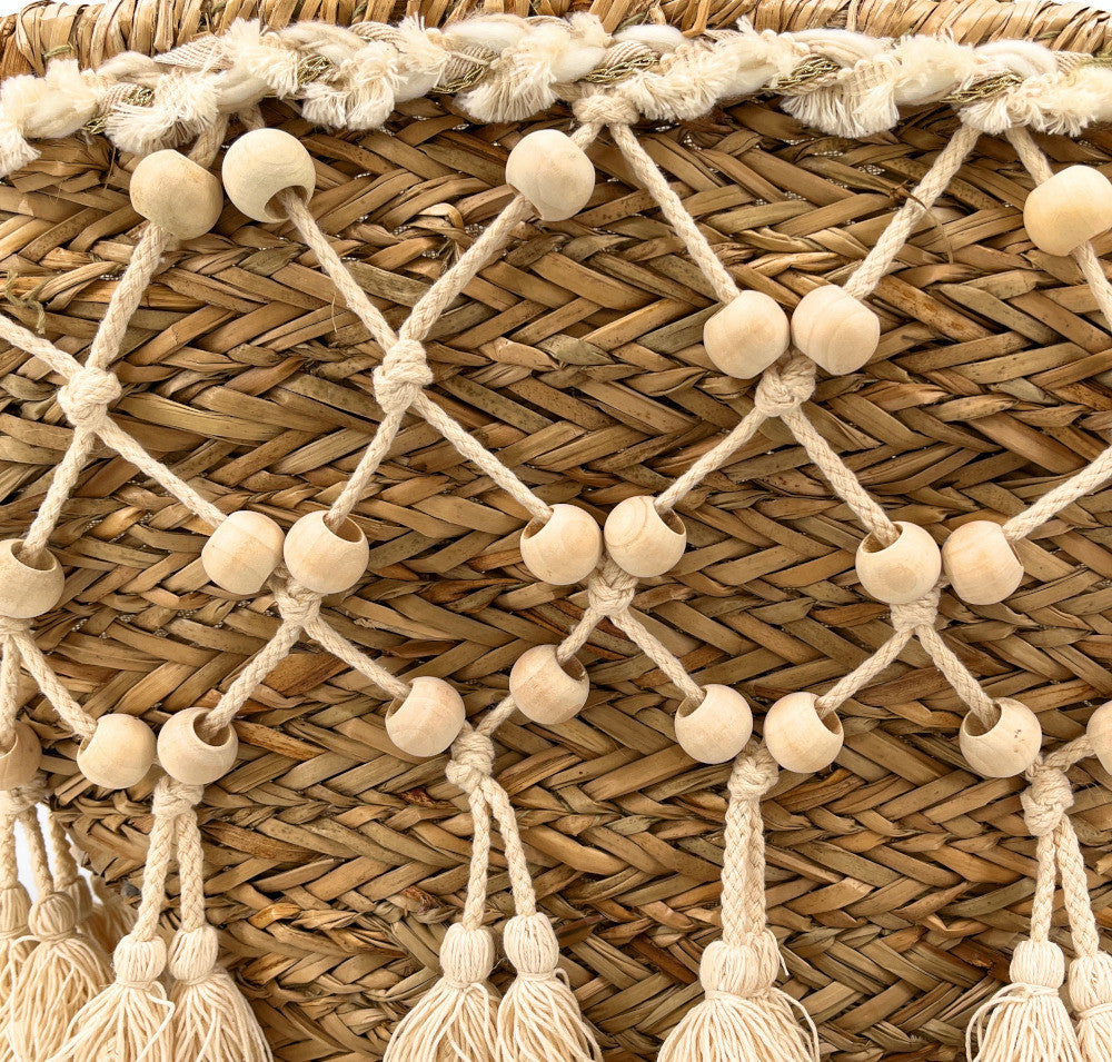 Panier cabas en paille PERLE DE SABLE Beige crème