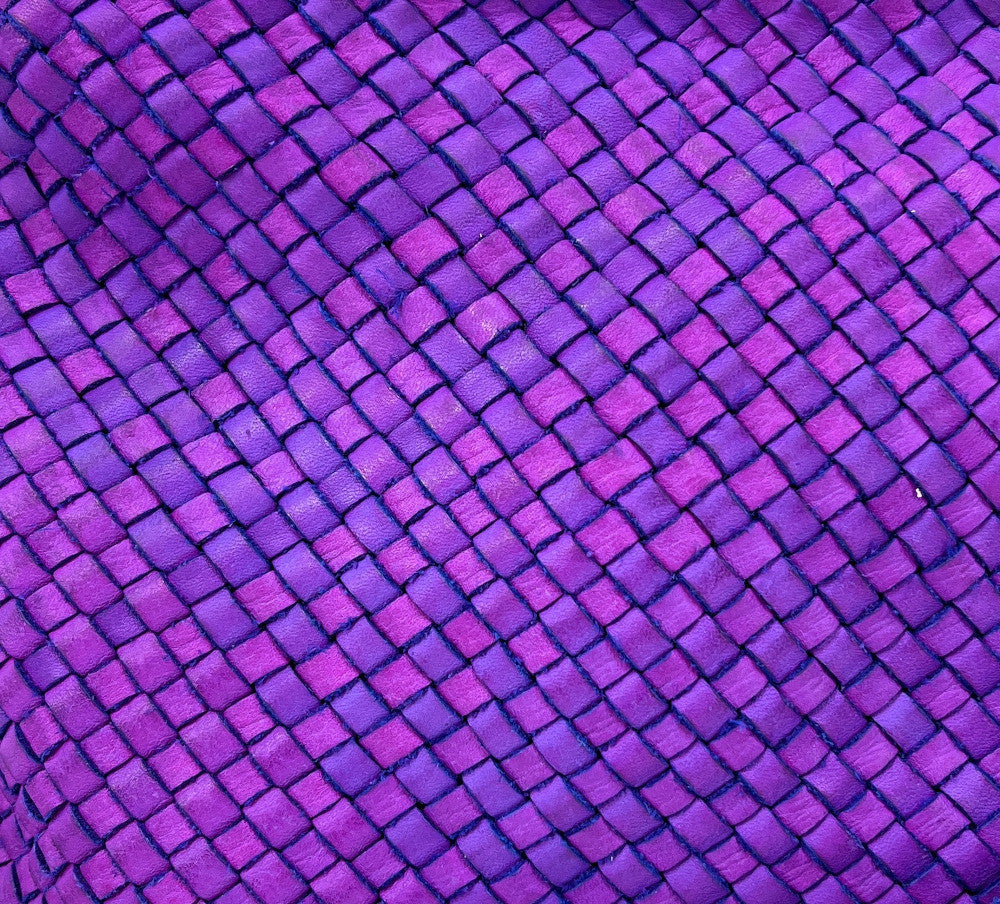 Sac pochette à bandoulière en cuir tressé MISS JOE Violet