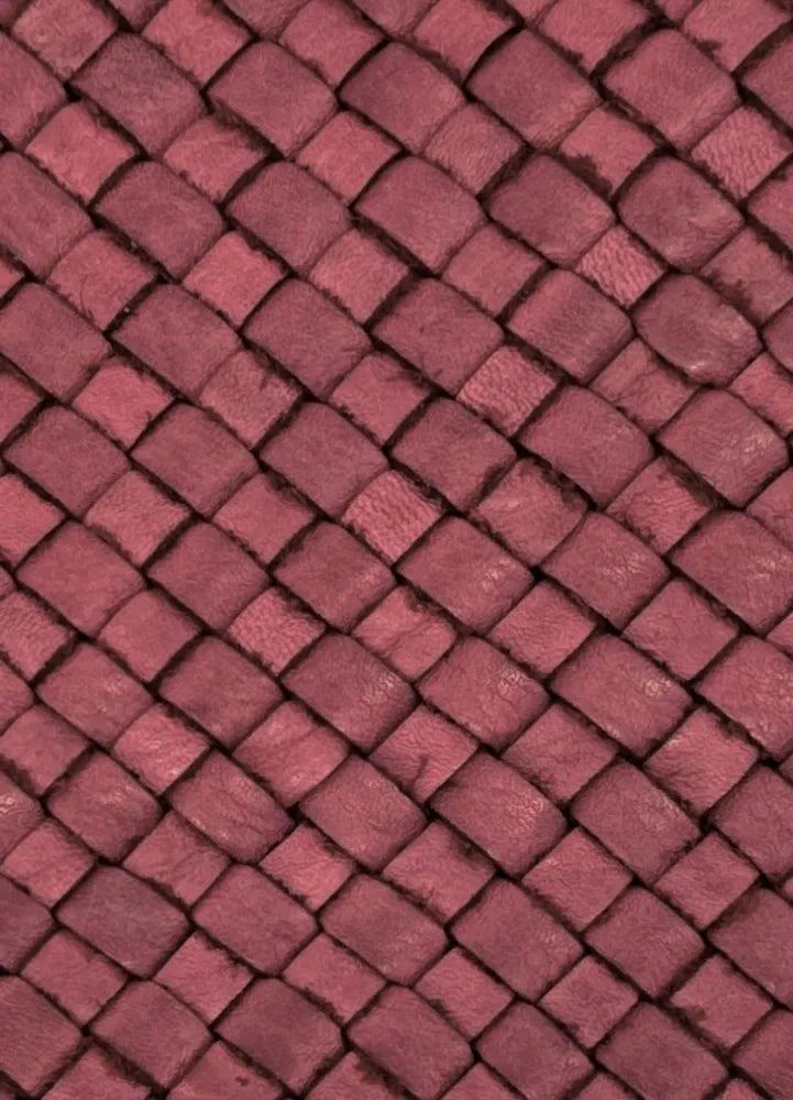 Sac pochette à bandoulière en cuir tressé MISS JOE Bordeaux