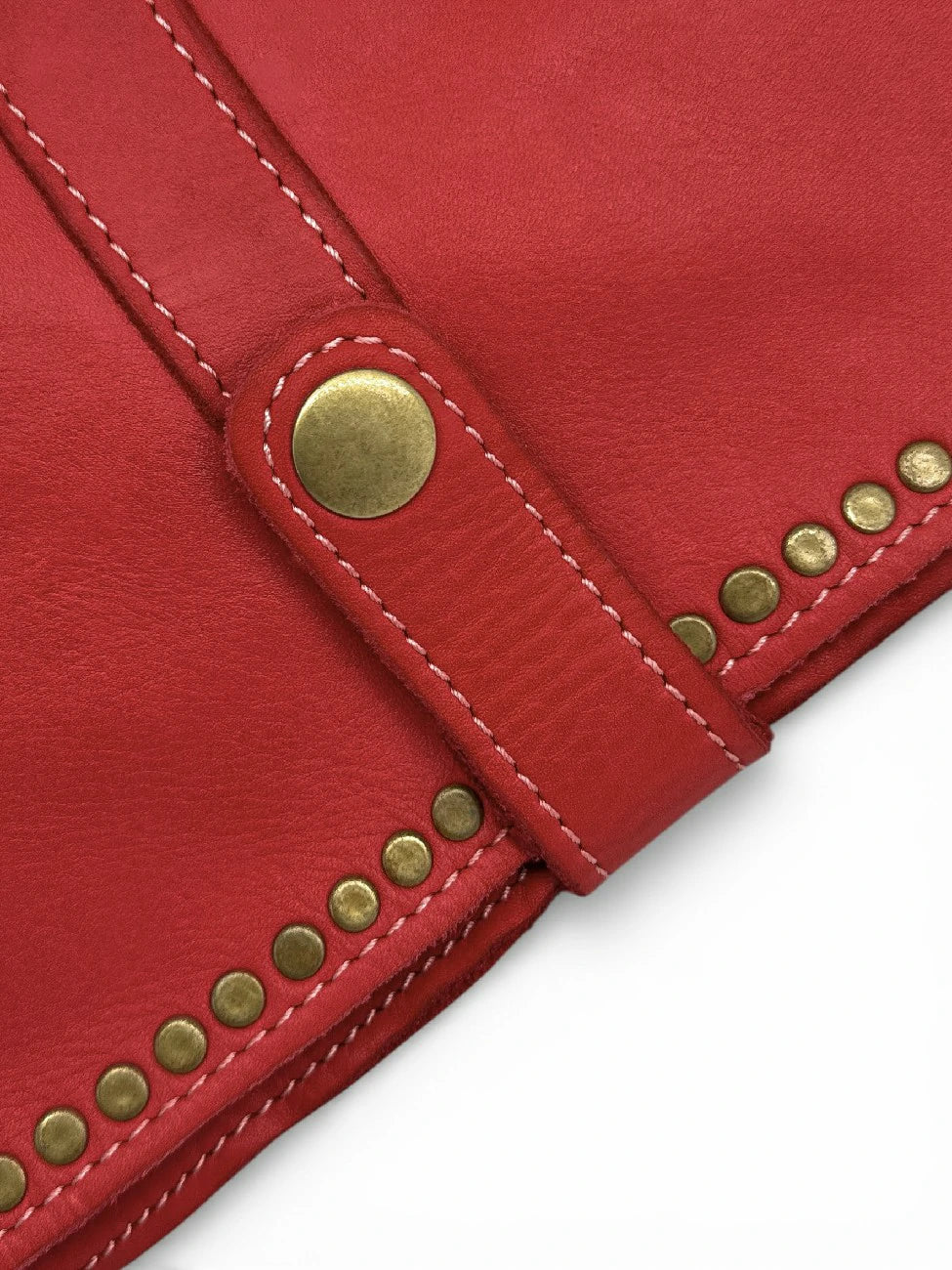 Bolso bandolera de piel vintage MISS K Rojo granza