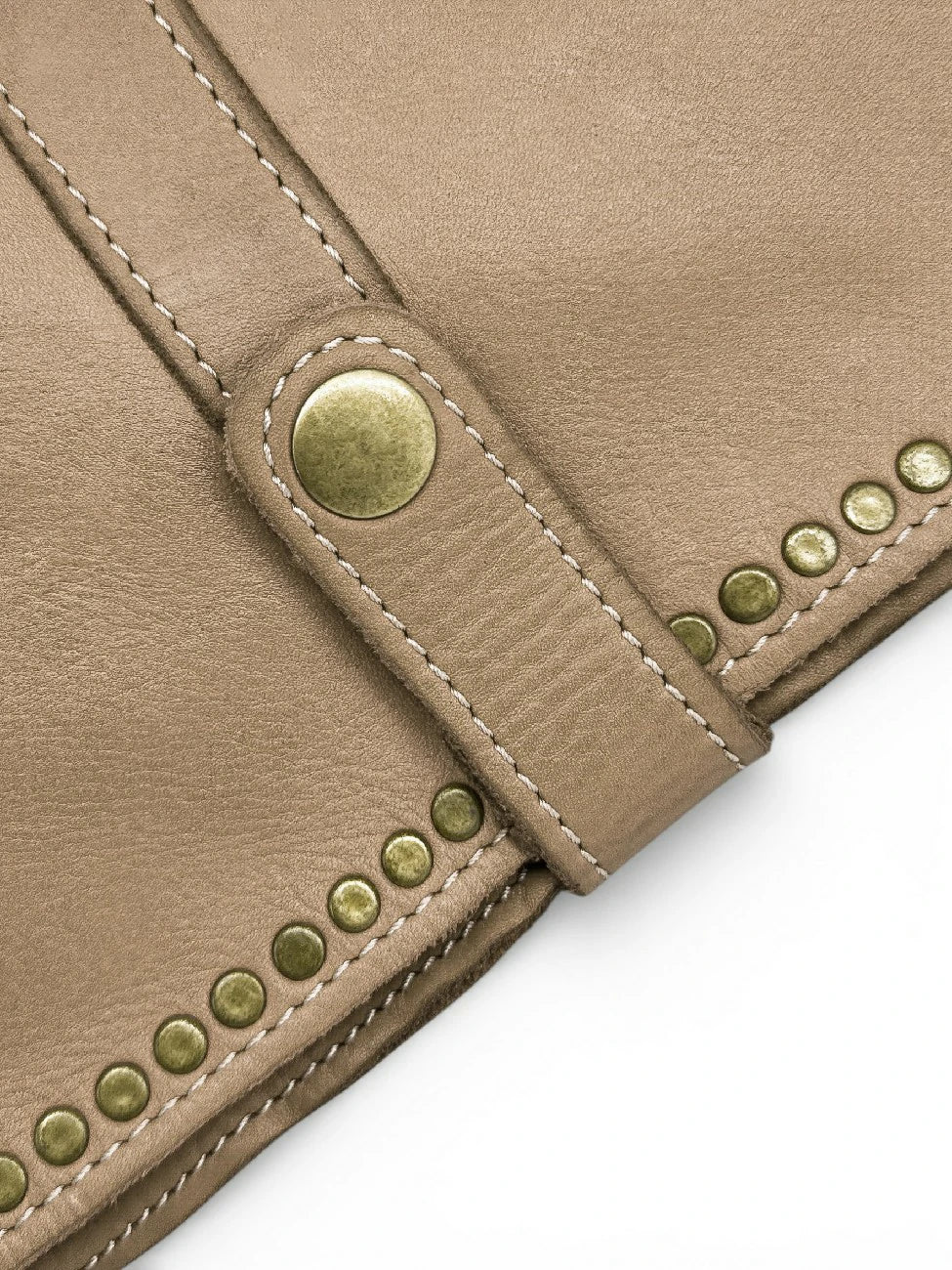 Bolso bandolera en piel vintage MISS K Topo claro