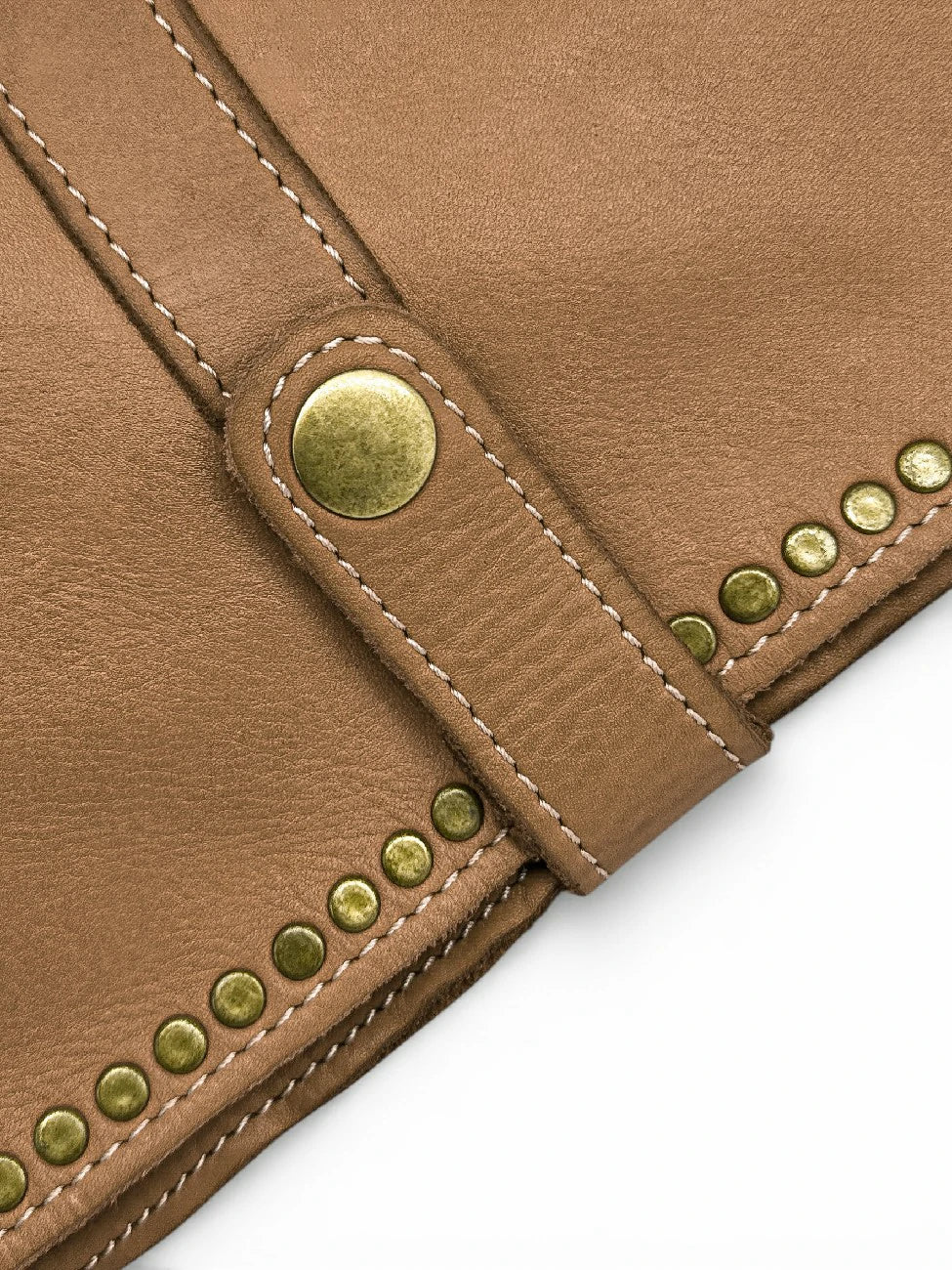 MISS K Taupe Vintage Leather Satchel