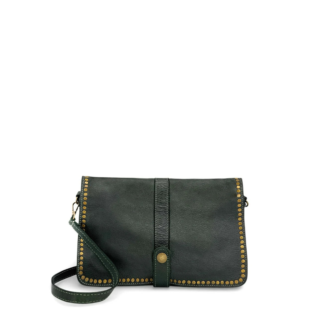 Bag besace leather strap vintage MISS K plum