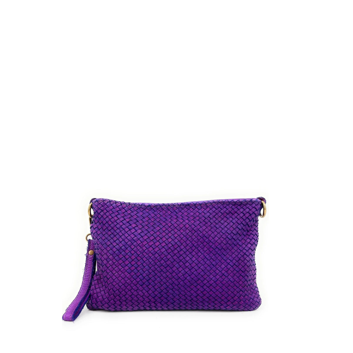 Bolso de cuero trenzado MISS JOE Púrpura