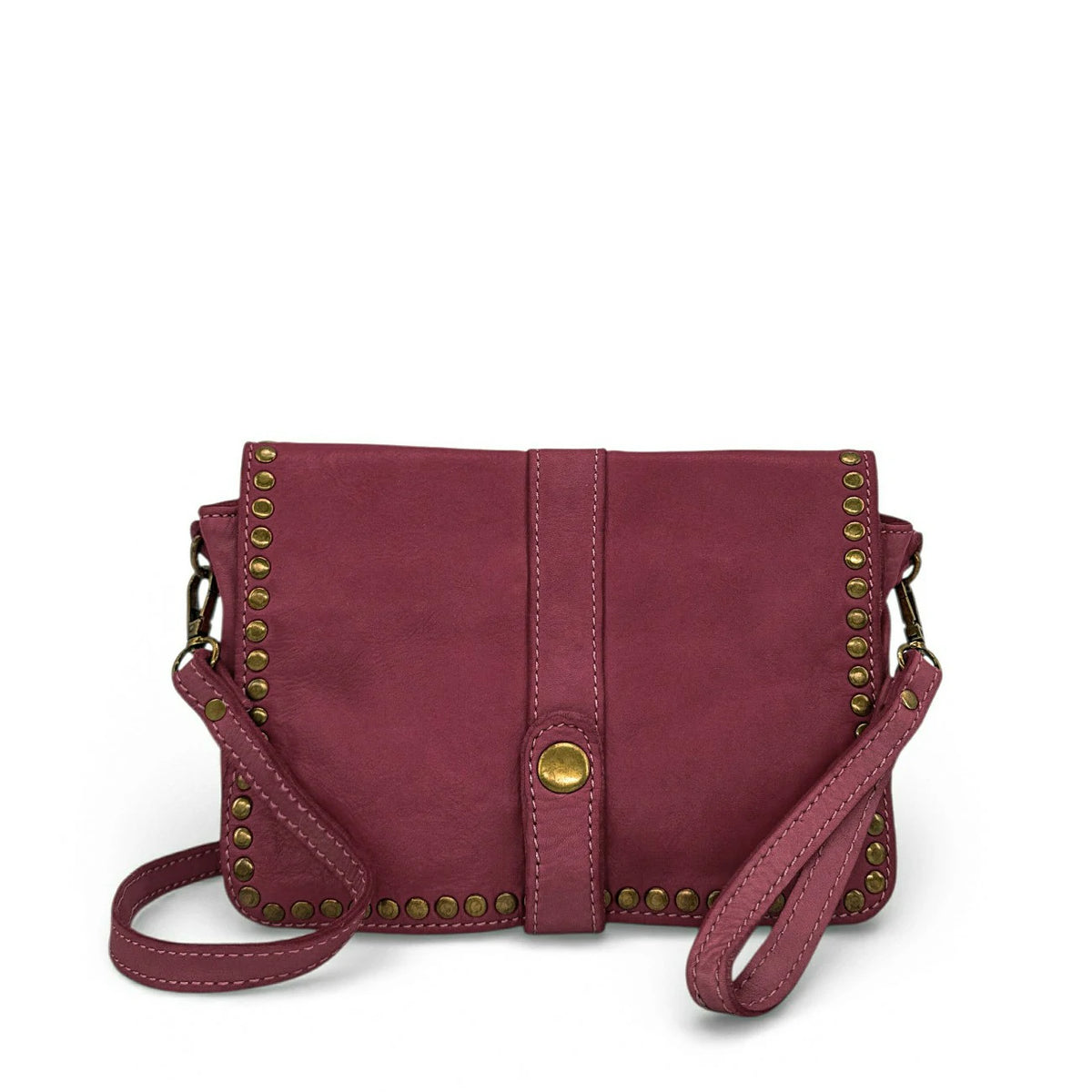 Bolso bandolera de piel vintage MISS SHAN Ciruela