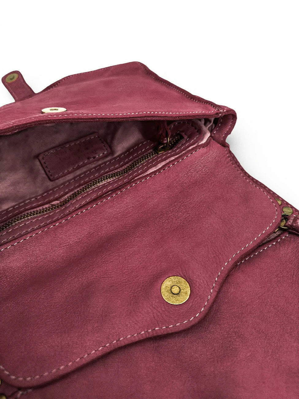 Bolso bandolera de piel vintage MISS SHAN Ciruela