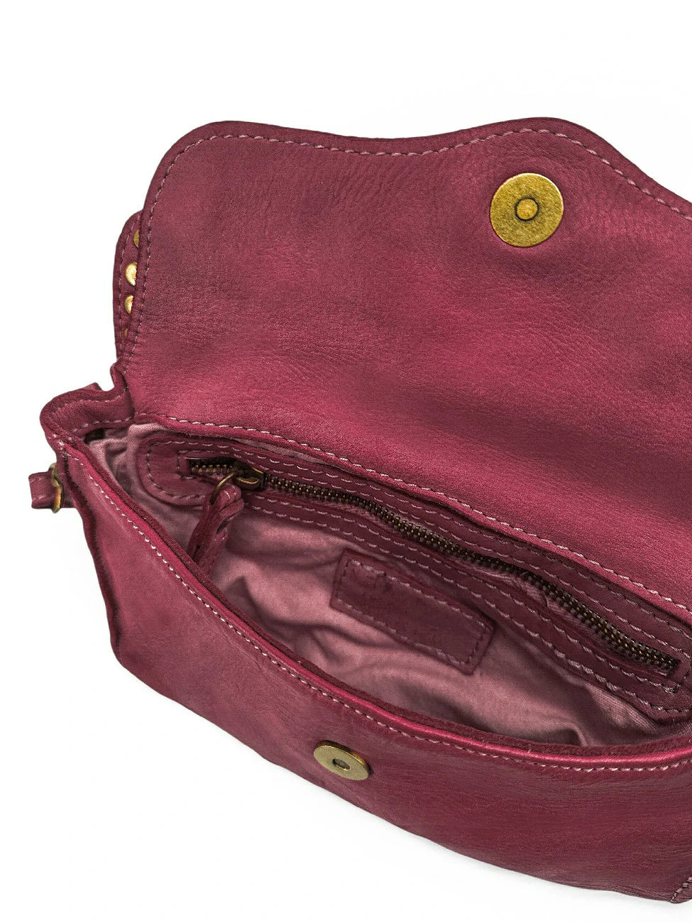 Bolso bandolera de piel vintage MISS SHAN Ciruela