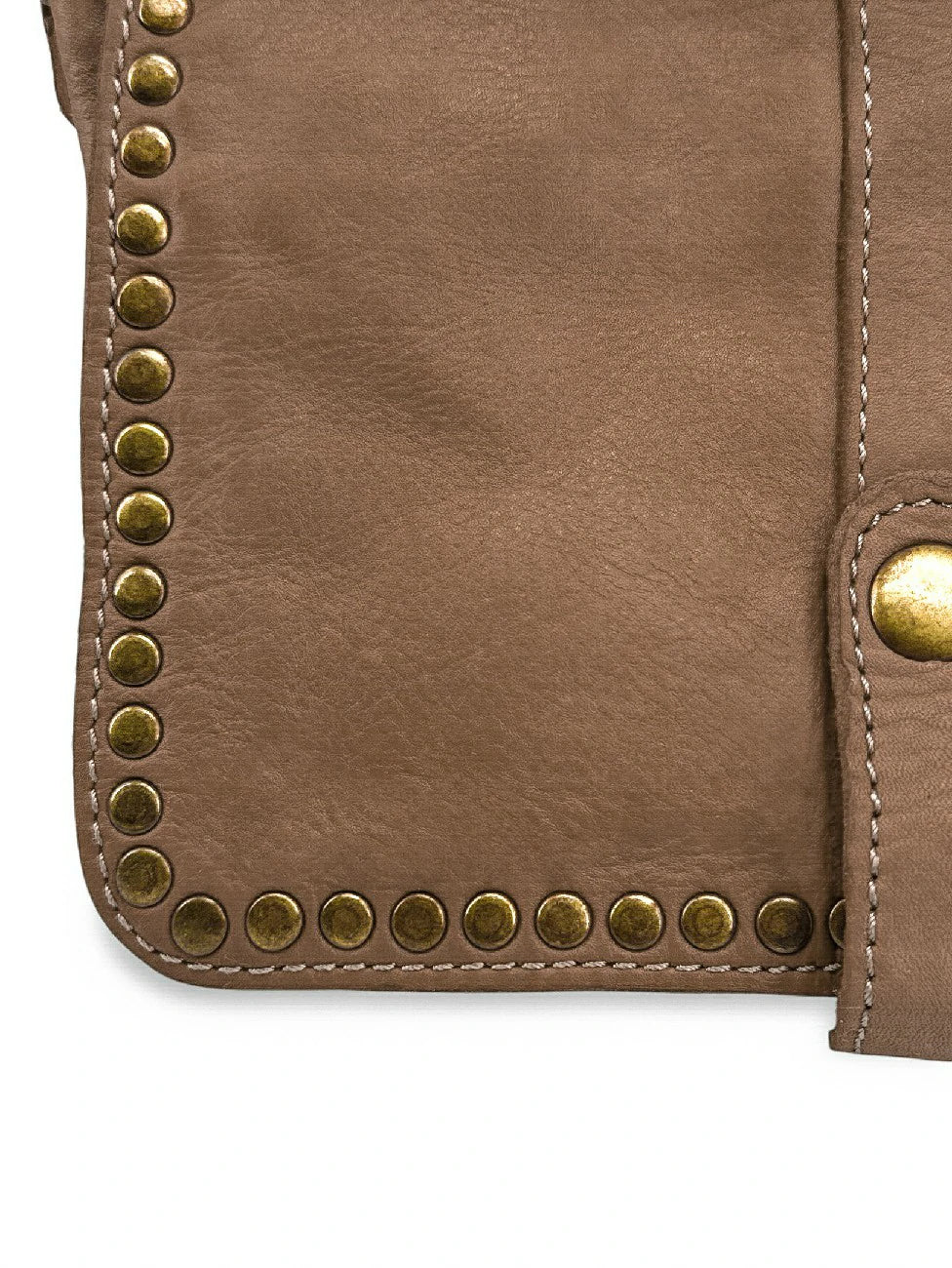 Kuriertasche mit Schulterriemen aus Vintage-Leder MISS SHAN Dunkeltaupe