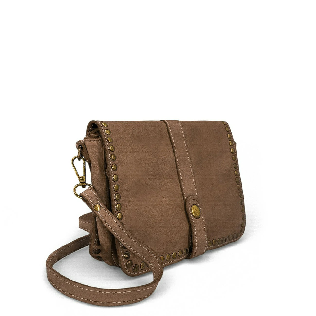 Borsa besace cinturino in pelle vintage MISS SHAN Mole scura