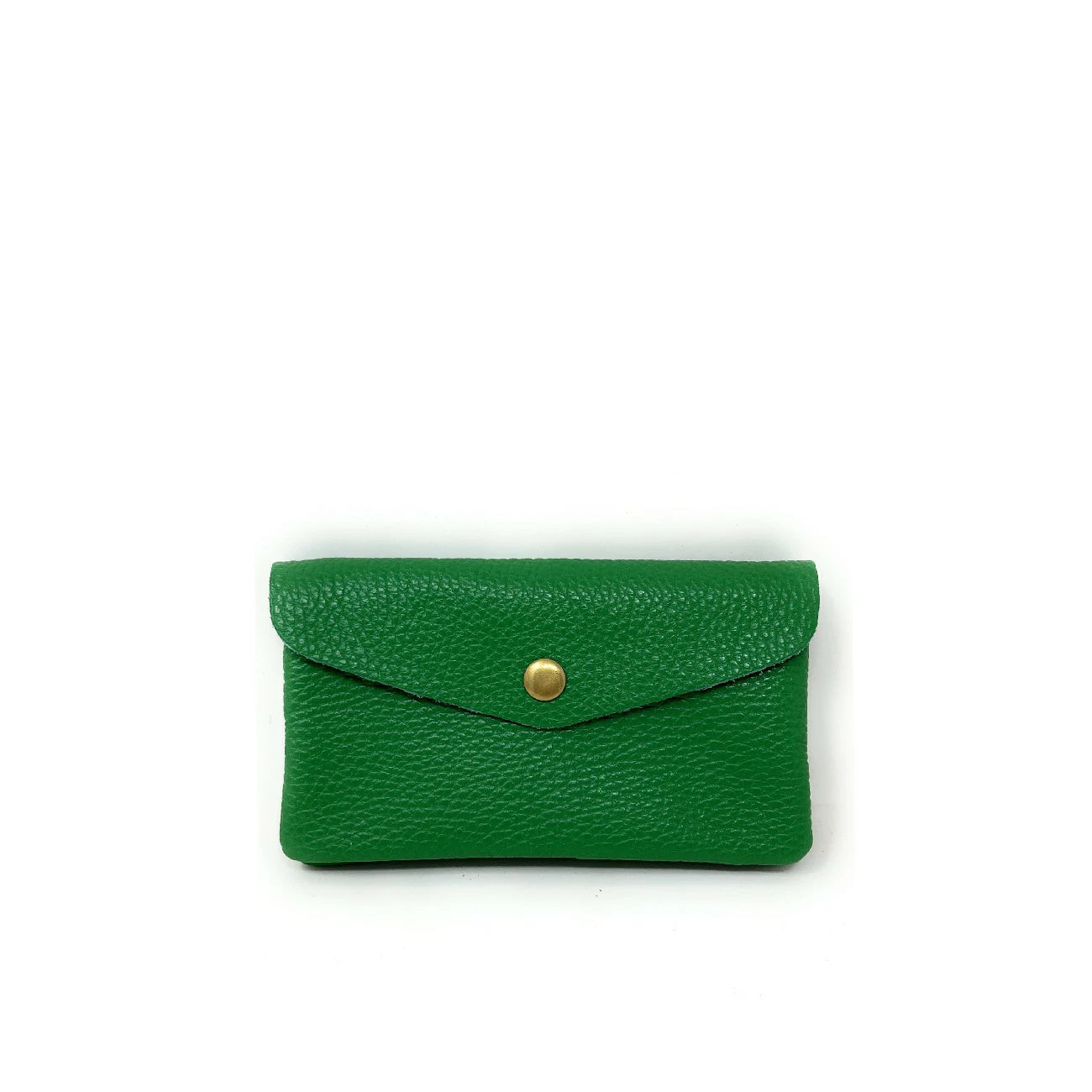Pochette porte-monnaie en cuir grainé COMPO Vert anglais