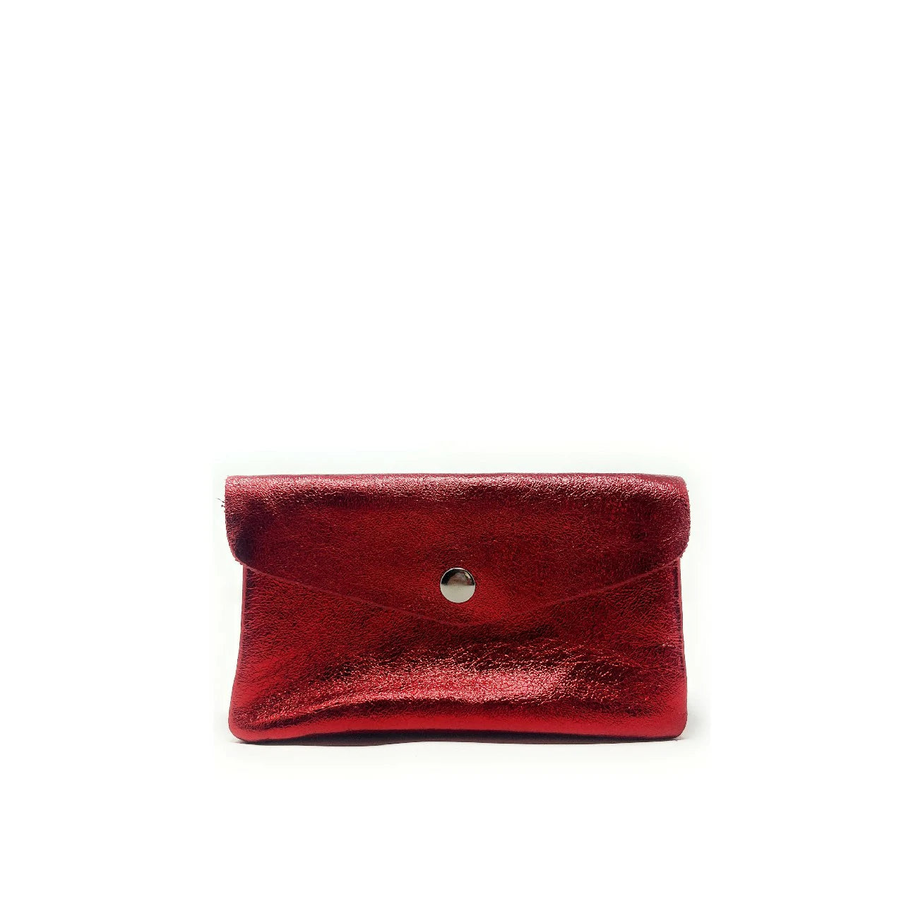 Pochette porte-monnaie en cuir irisé COMPO Rouge irisé