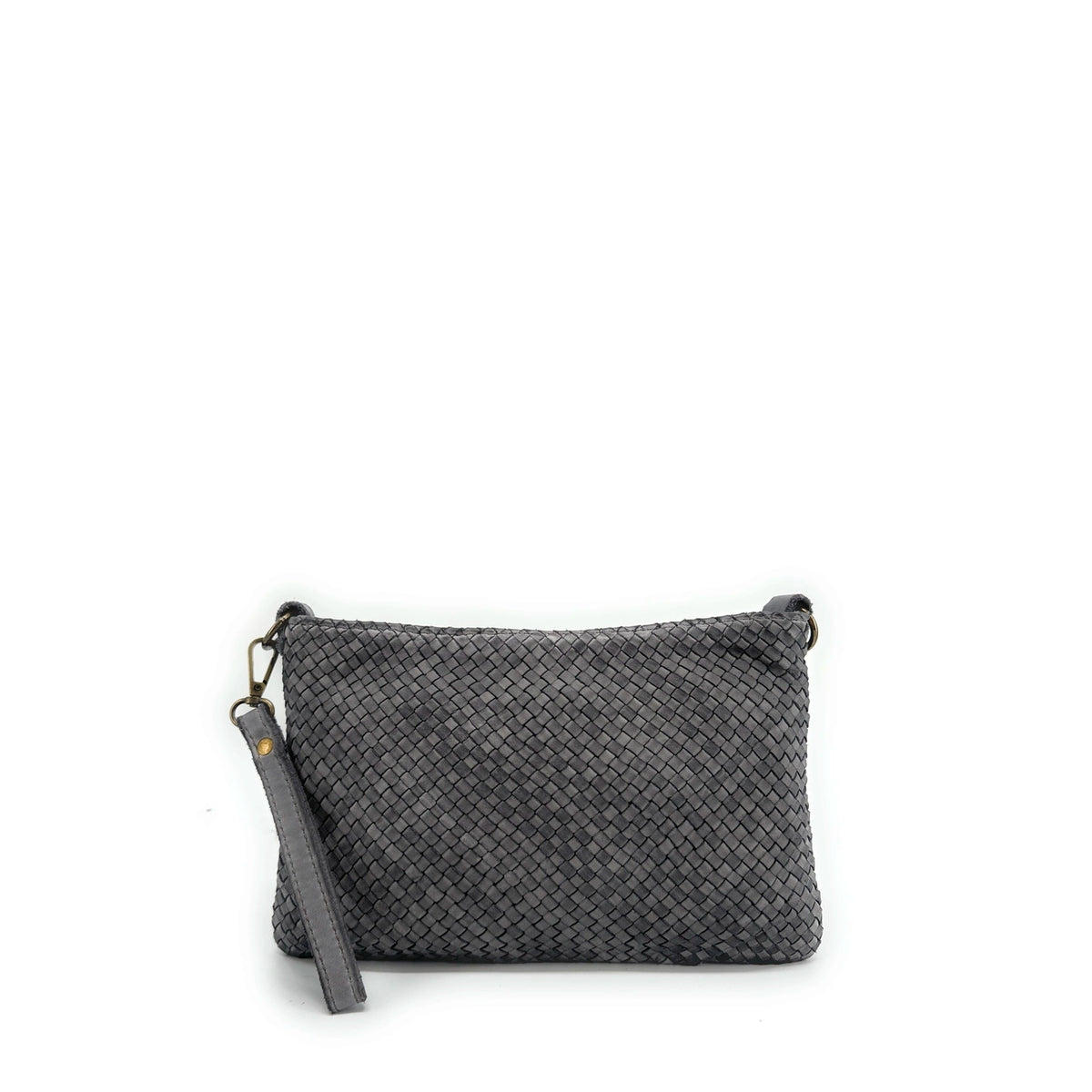 Sacca per cinturino in pelle intrecciata MISS JOE Grigio piccione
