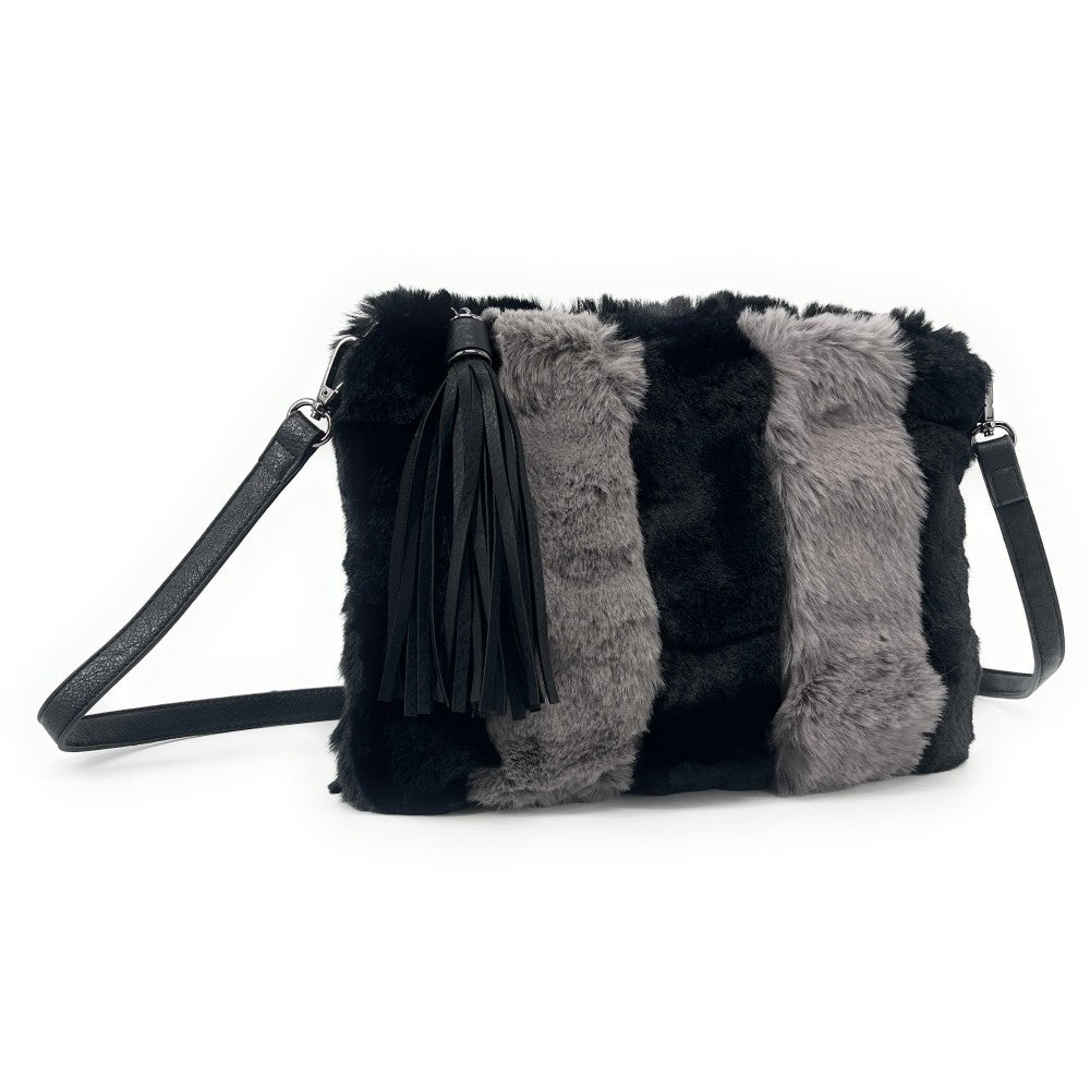 Sac pochette en fausse fourrure FURBY Noir
