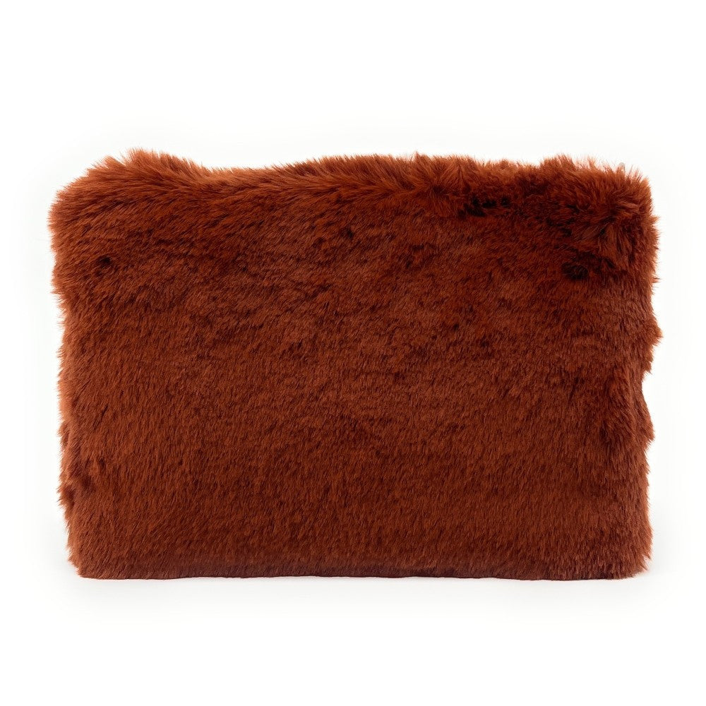 Sac pochette en fausse fourrure FURBY Rouge brique