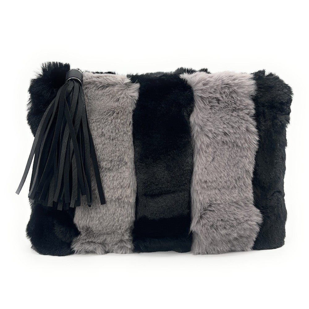 Sac pochette en fausse fourrure FURBY Noir