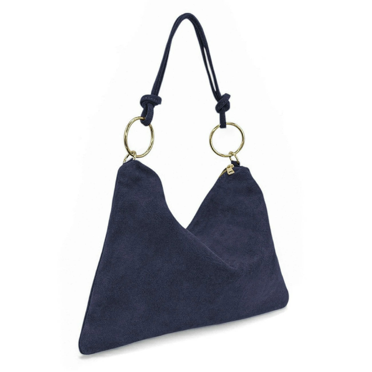 Sac pochette Hobo en daim SOA Bleu marine
