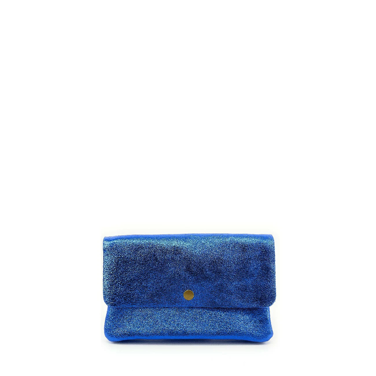 Sac pochette en cuir irisé MAELIA Bleu roi irisé