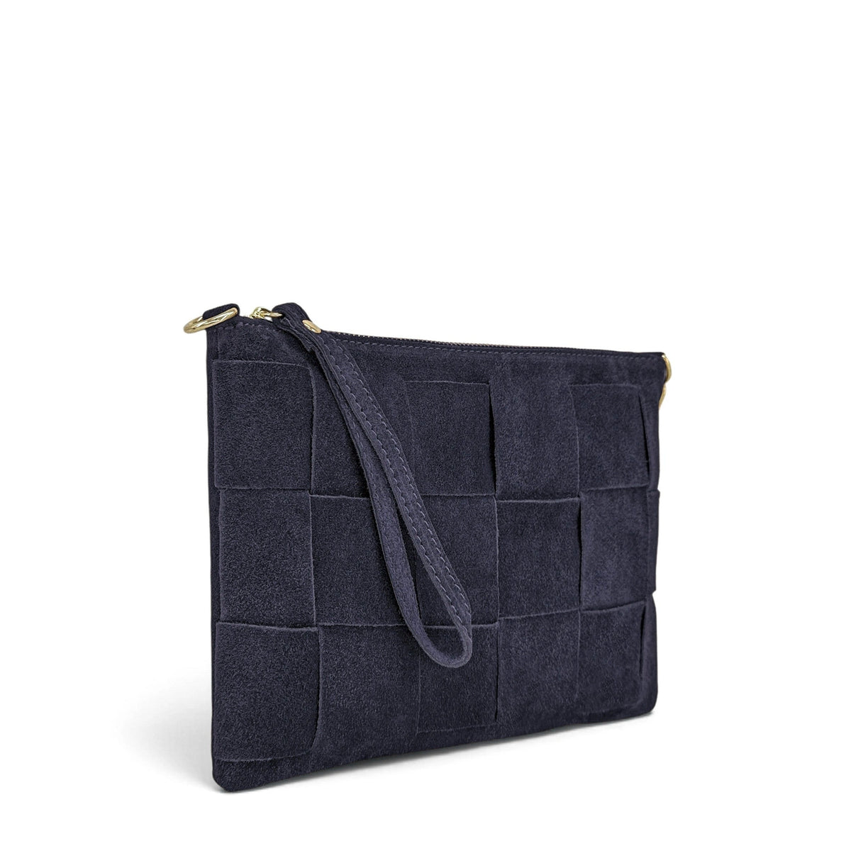 Suede bag bag PERTH Navy blue
