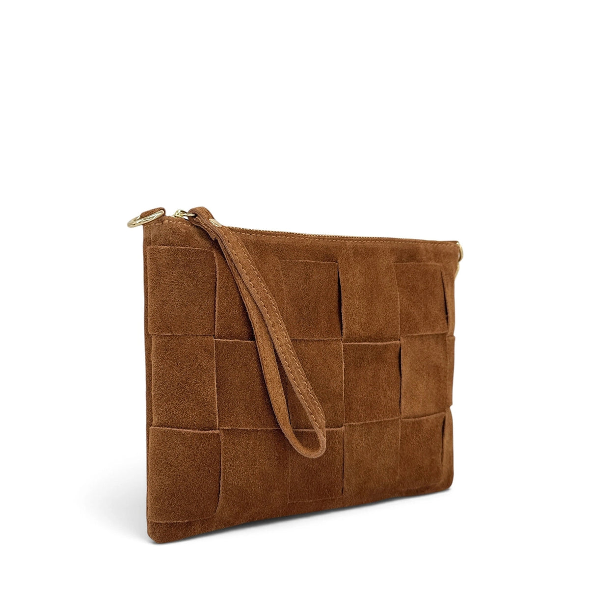 Suede bag bag PERTH Cognac
