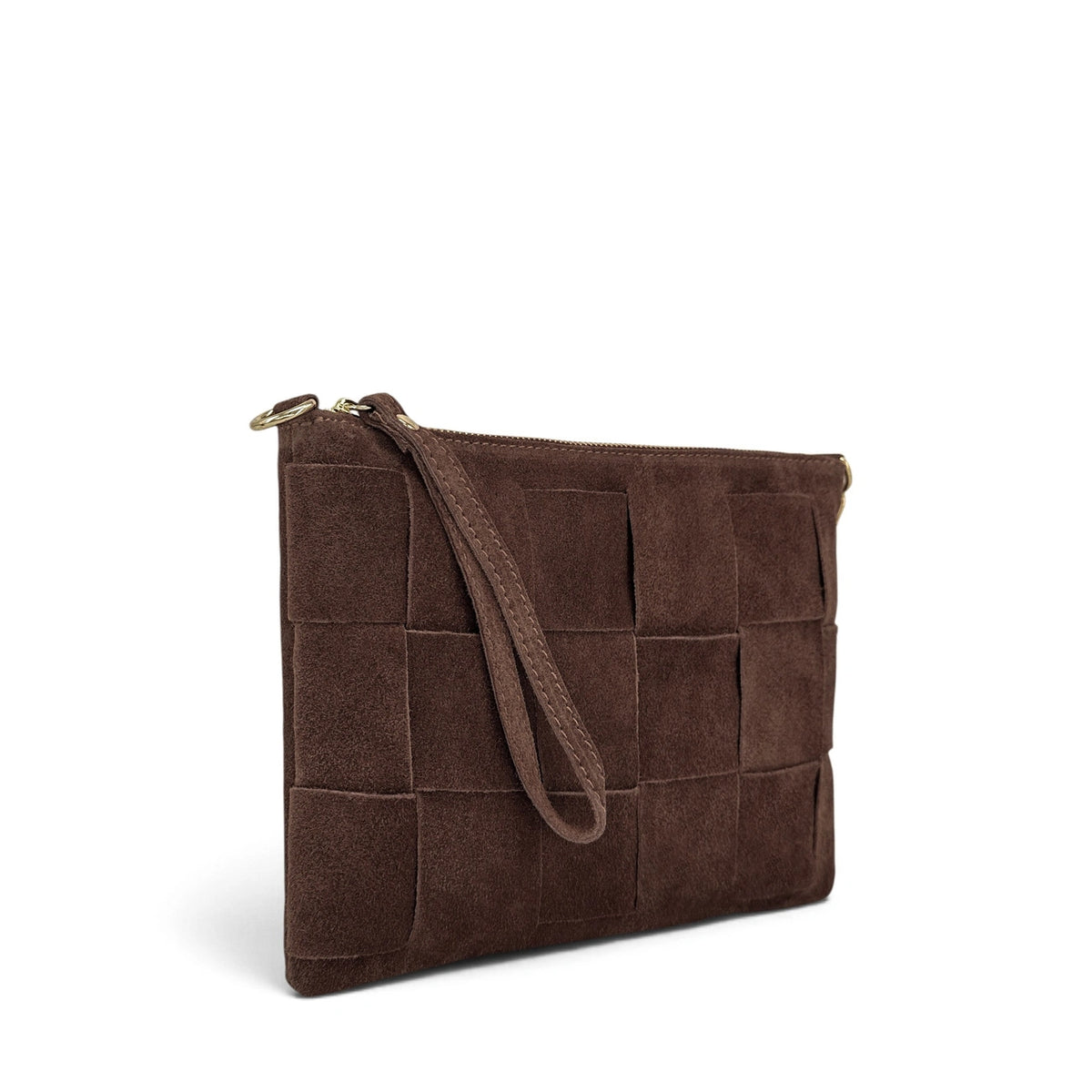 Bolso clutch en ante PERTH Amarillo mostaza