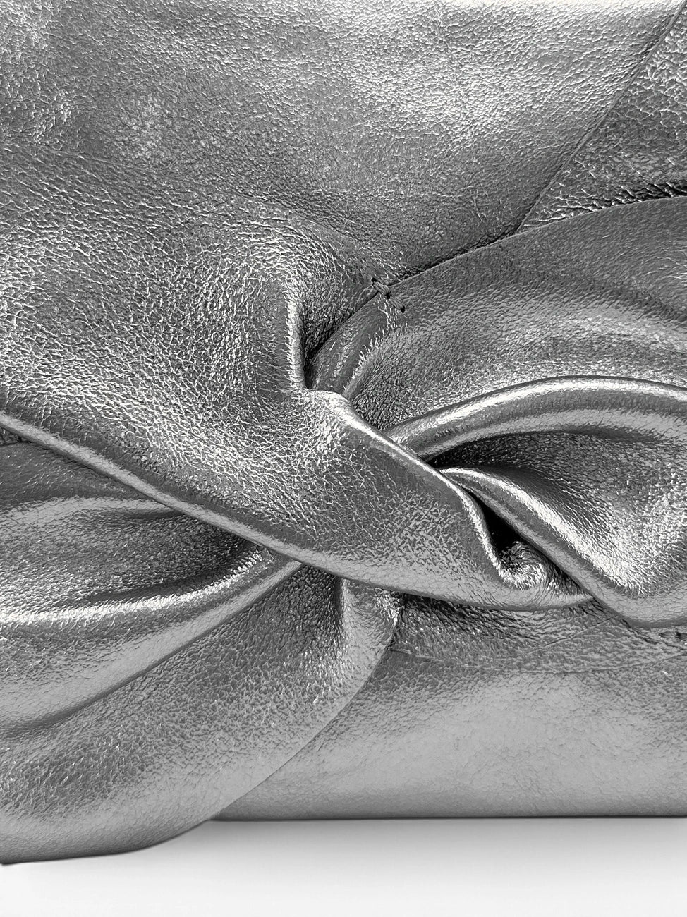 Clutch de piel tornasolada SHERAZADE Plateado medio