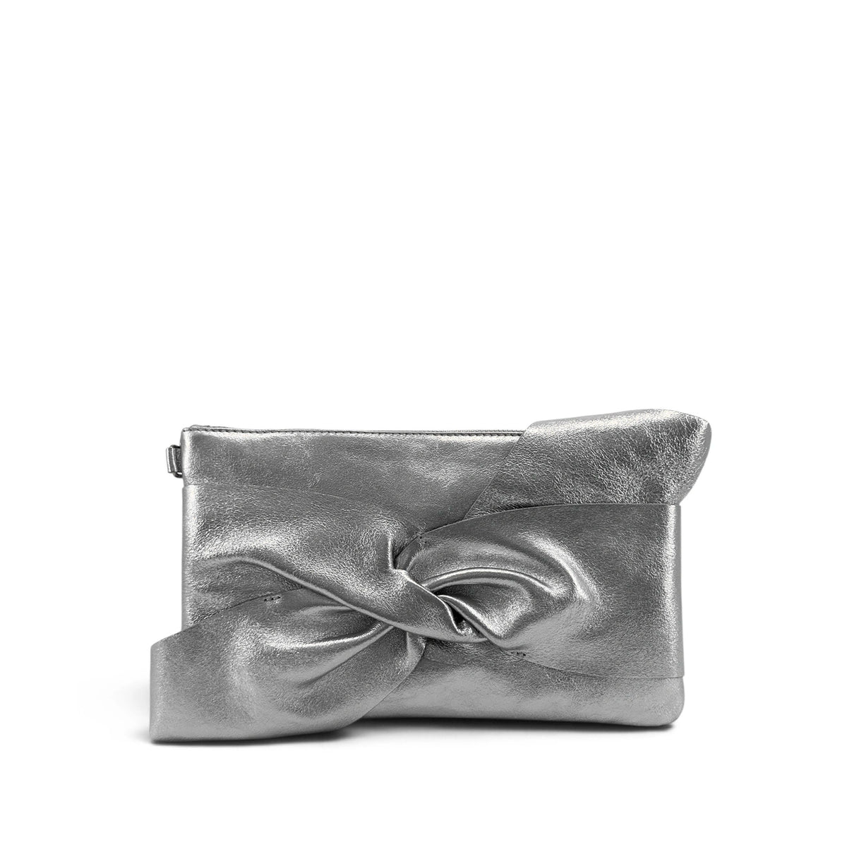 Clutch de piel tornasolada SHERAZADE Plateado medio