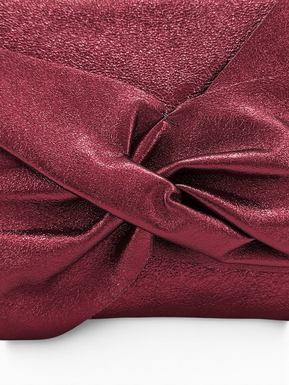 Pochette in pelle iridescente SHERAZADE bordeaux iridescente
