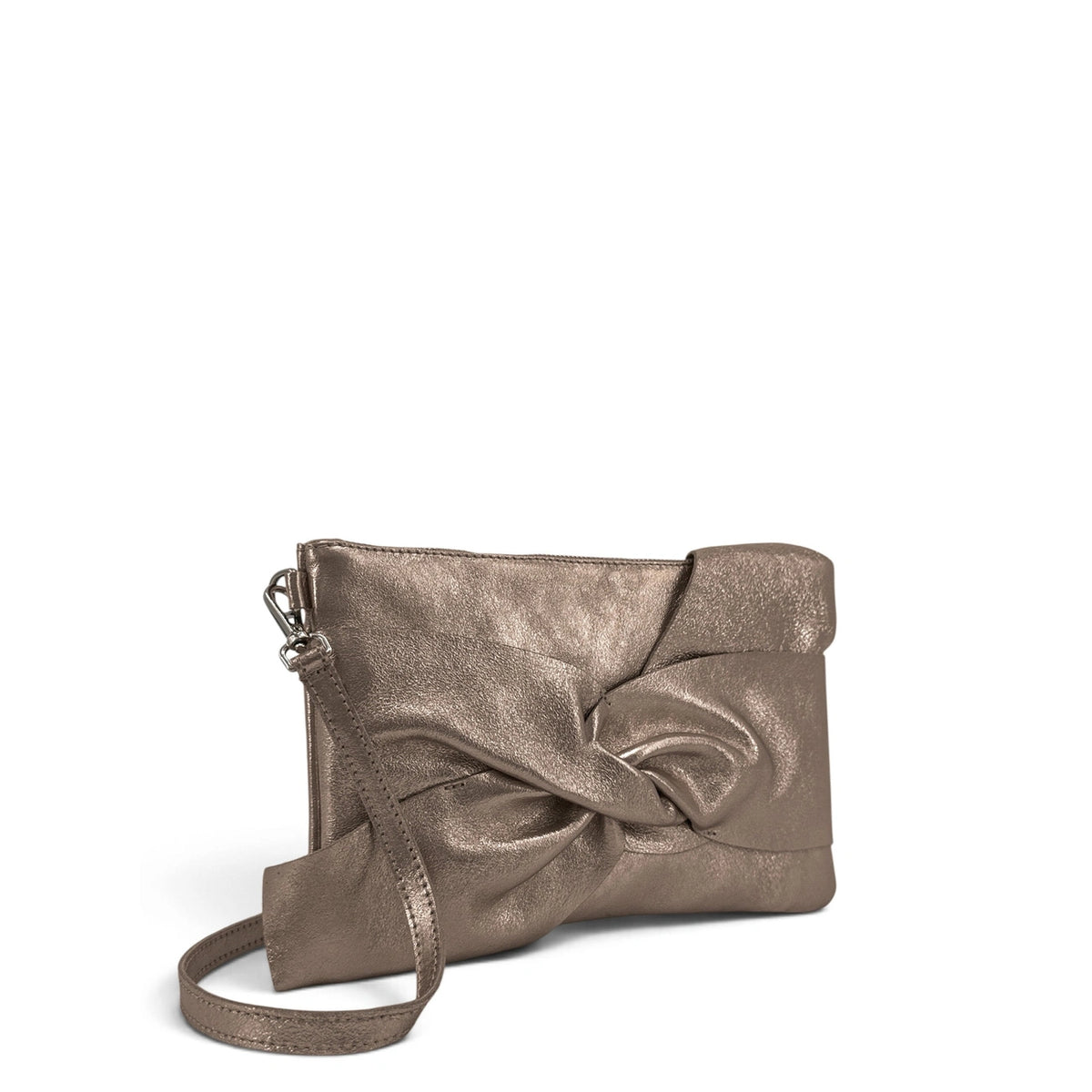 Sac pochette en cuir irisé SHERAZADE Champagne irisé