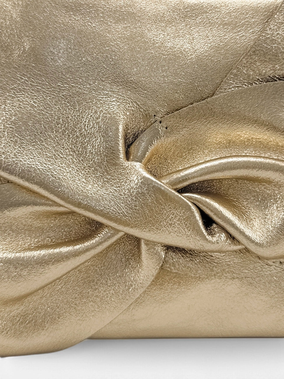 Clutch de piel tornasolada SHERAZADE Dorado pálido