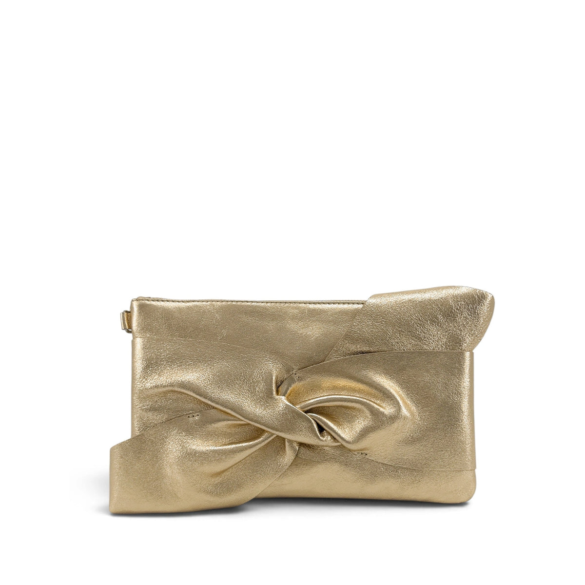 Clutch de piel tornasolada SHERAZADE Dorado pálido