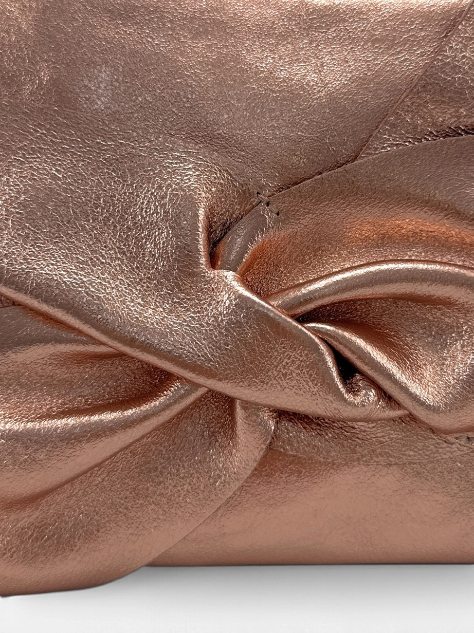Clutch de piel tornasolada SHERAZADE Oro rosa