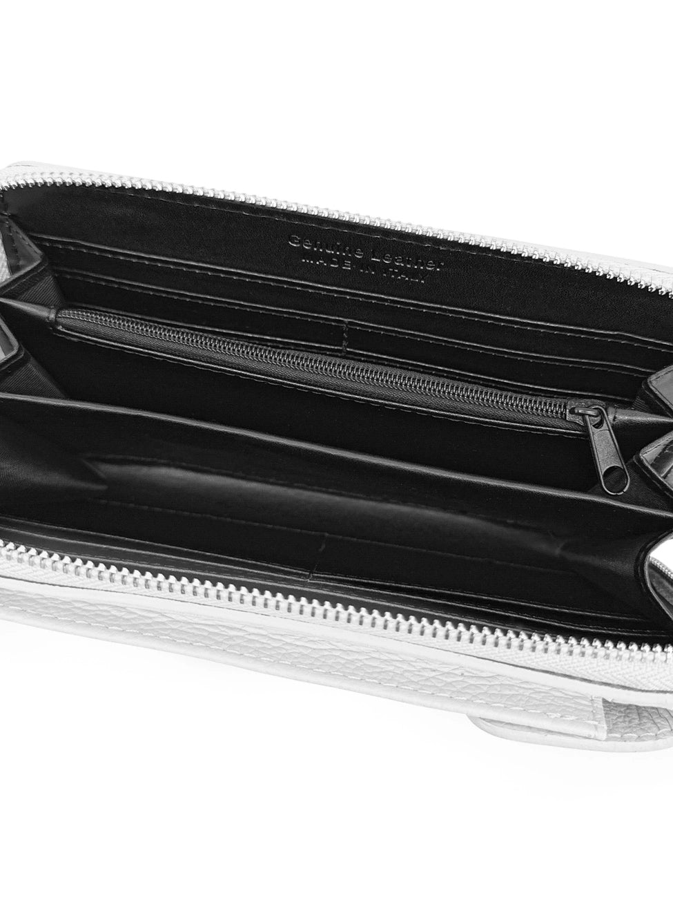 Mini-Clutch aus genarbtem Leder STREET Weiß