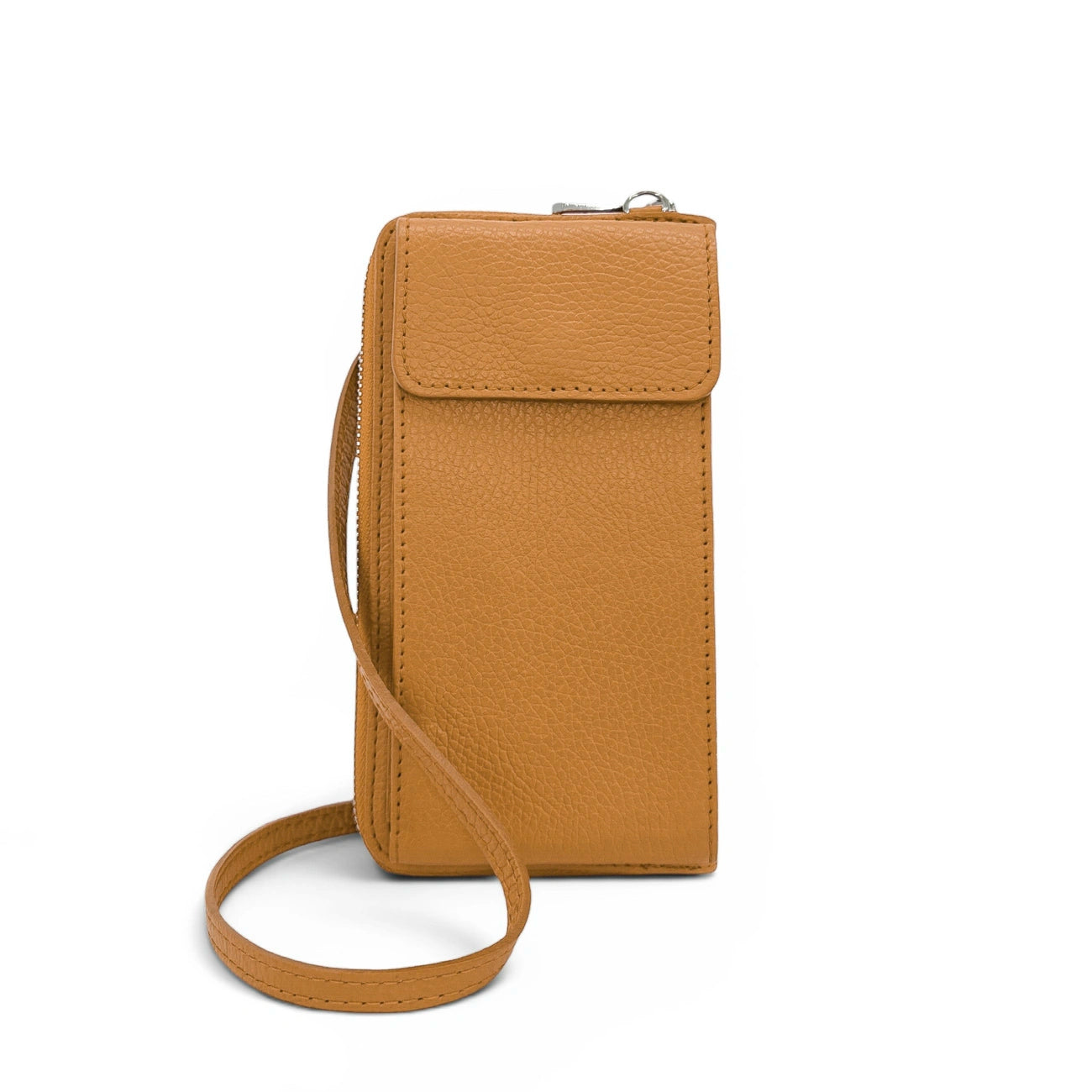 Mini-Sac bolsillo de cuero grano STREET Camello