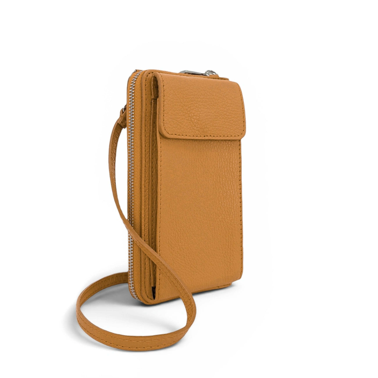 Mini-Sac bolsillo de cuero grano STREET Camello