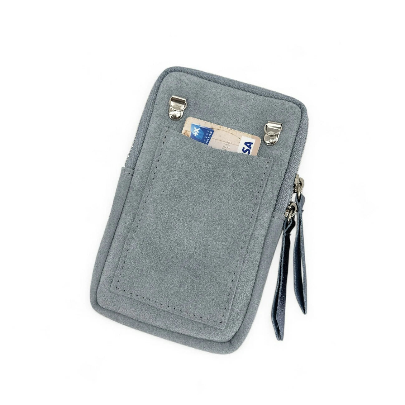 Suede strap pocket LOUVRE Purple