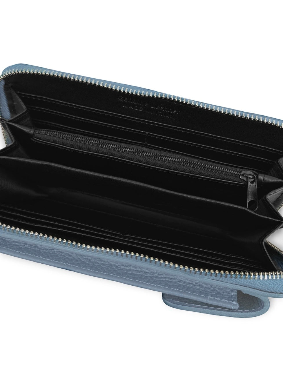 Minibolso clutch de piel granulada STREET Azul pastel