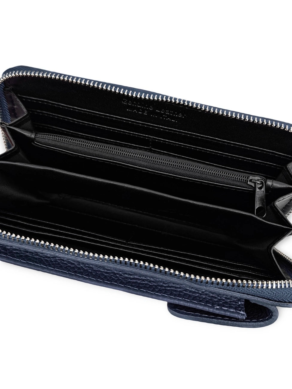Mini-Handytasche aus genarbtem Leder STREET Tiefblau