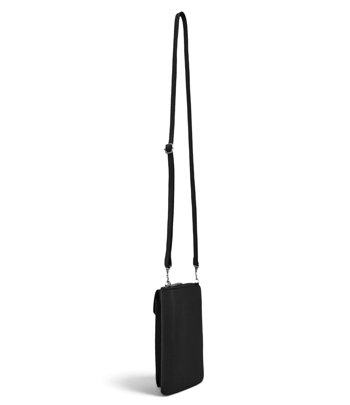 STREET Black Grained Leather Mini Clutch Bag
