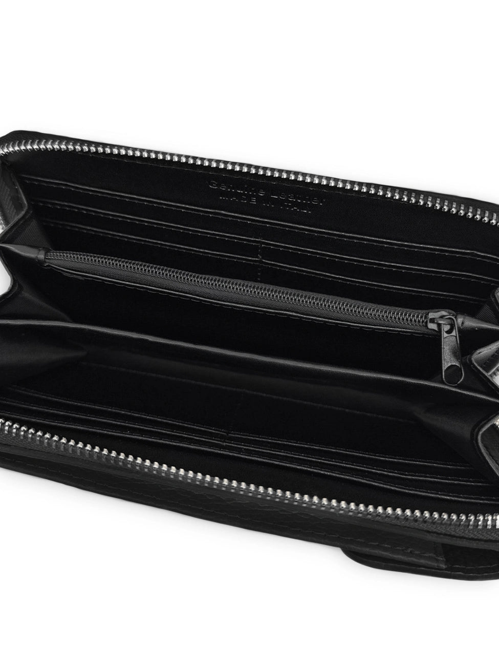 STREET Black Grained Leather Mini Clutch Bag