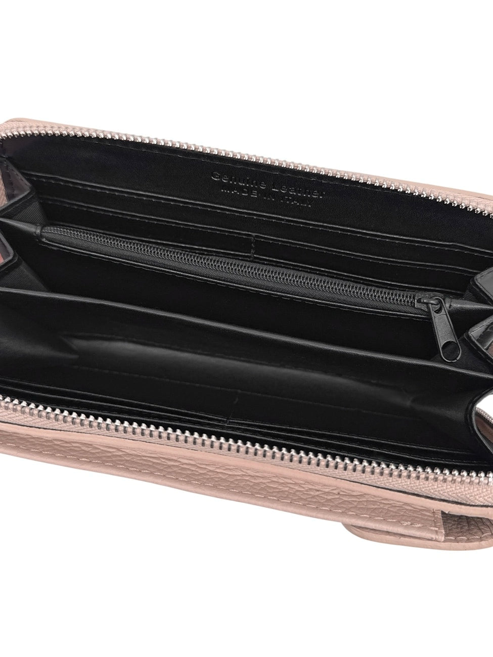STREET grained leather mini clutch bag, Nude pink