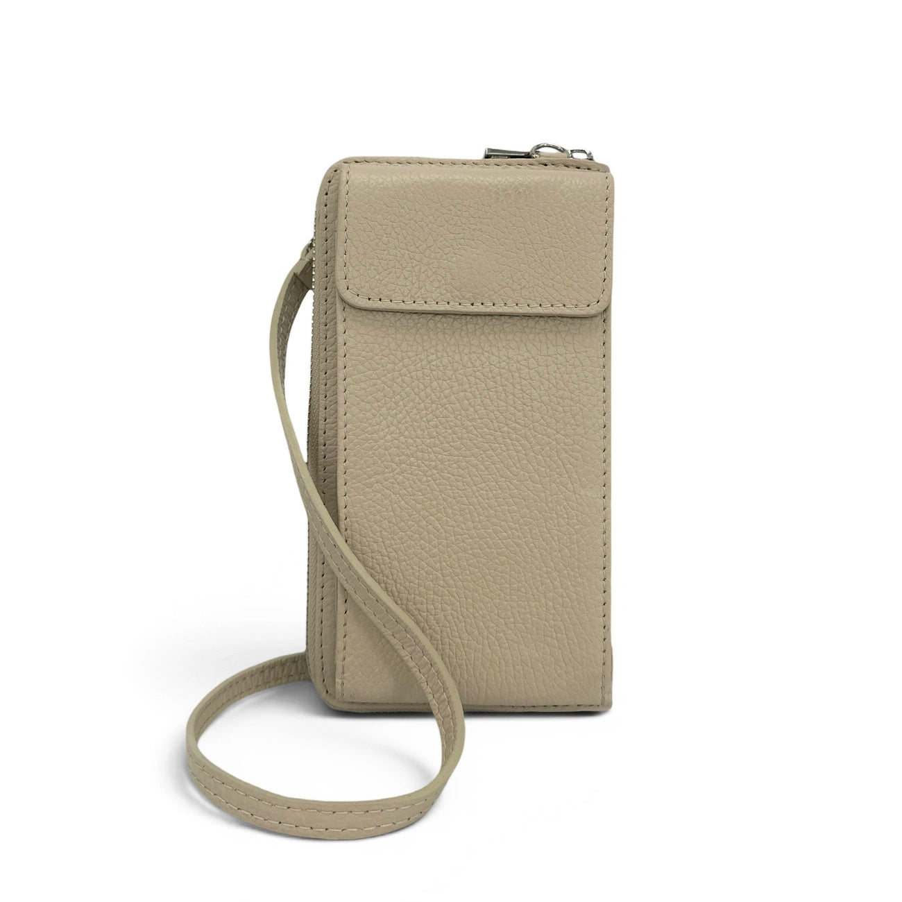 Mini-Sac bolsillo de cuero grano STREET Verde inglés