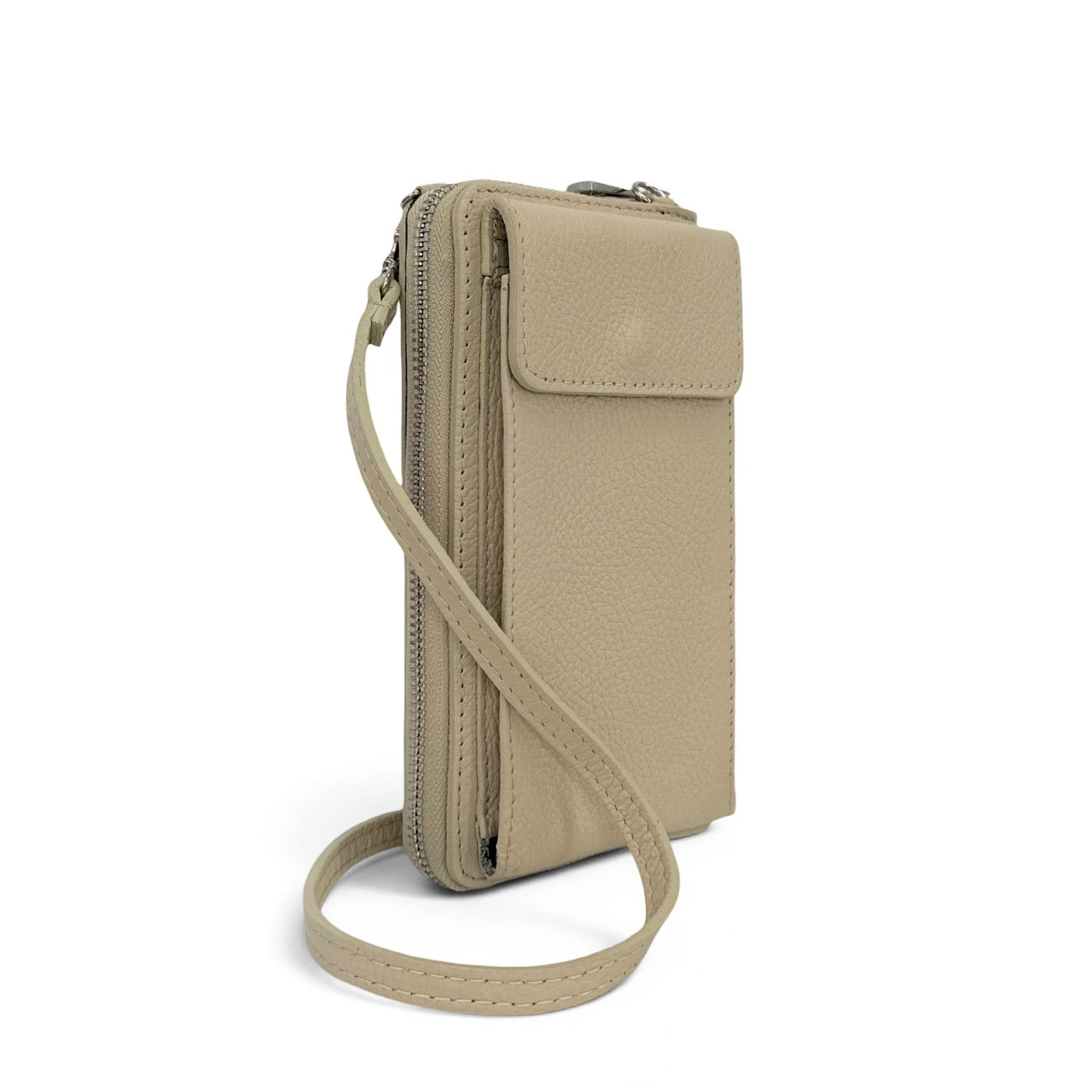 Mini-Sac bolsillo de cuero grano STREET Verde inglés
