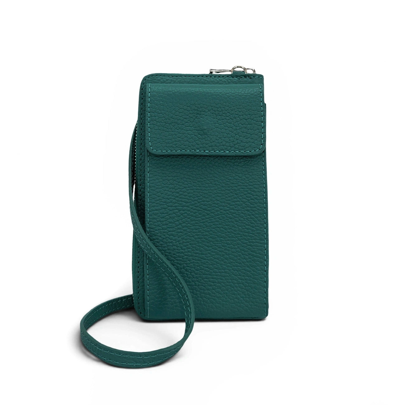 Mini-Sac tasca di pelle a grana STREET Verde inglese