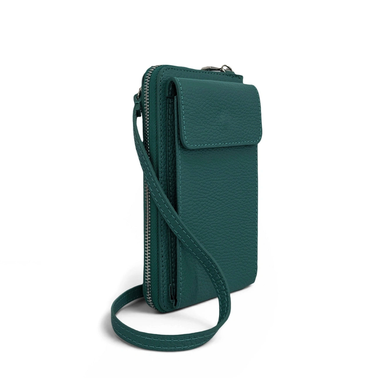 Mini-Sac tasca di pelle a grana STREET Verde inglese