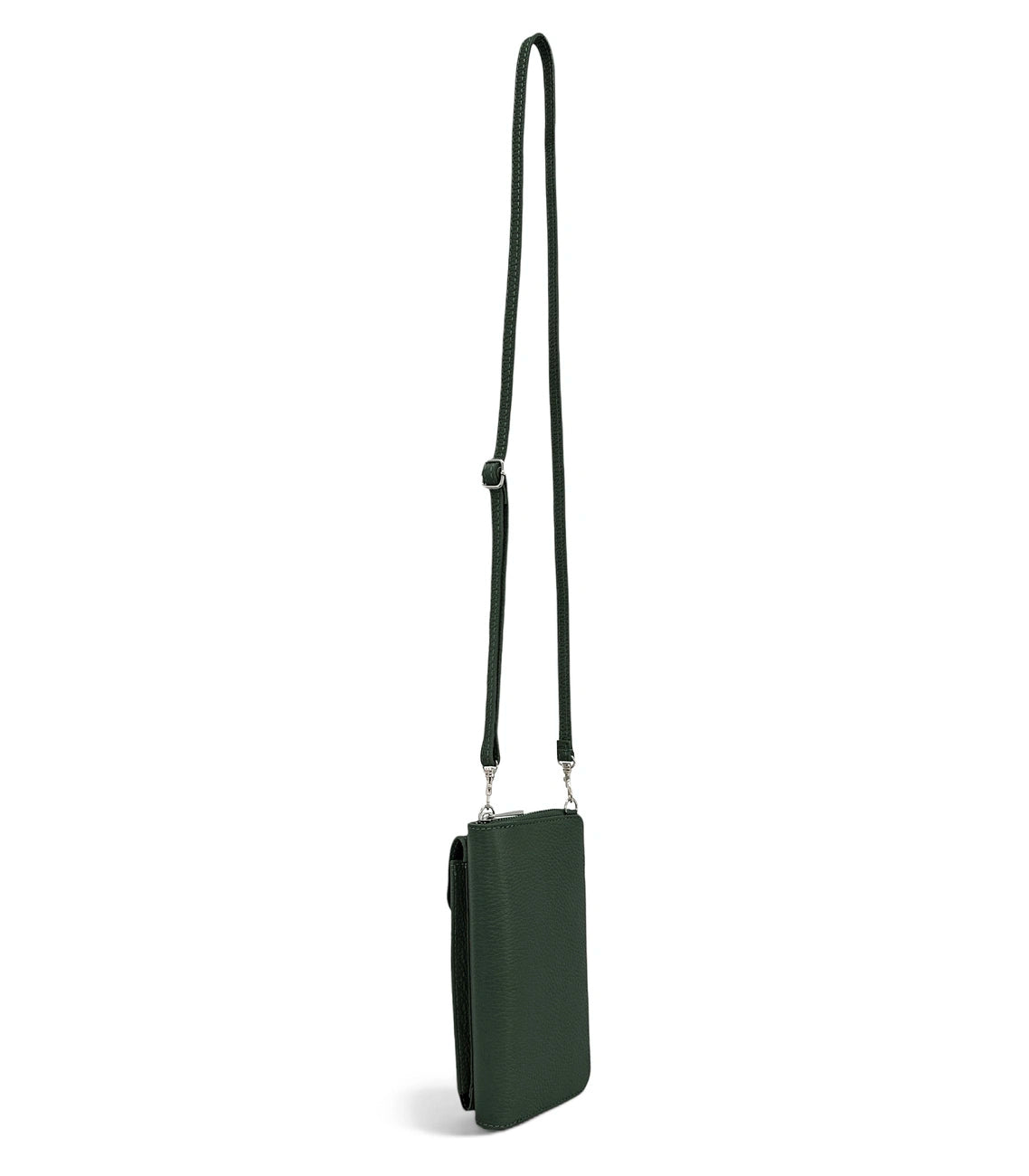 Mini borsa pochette in pelle martellata STREET Verde foresta